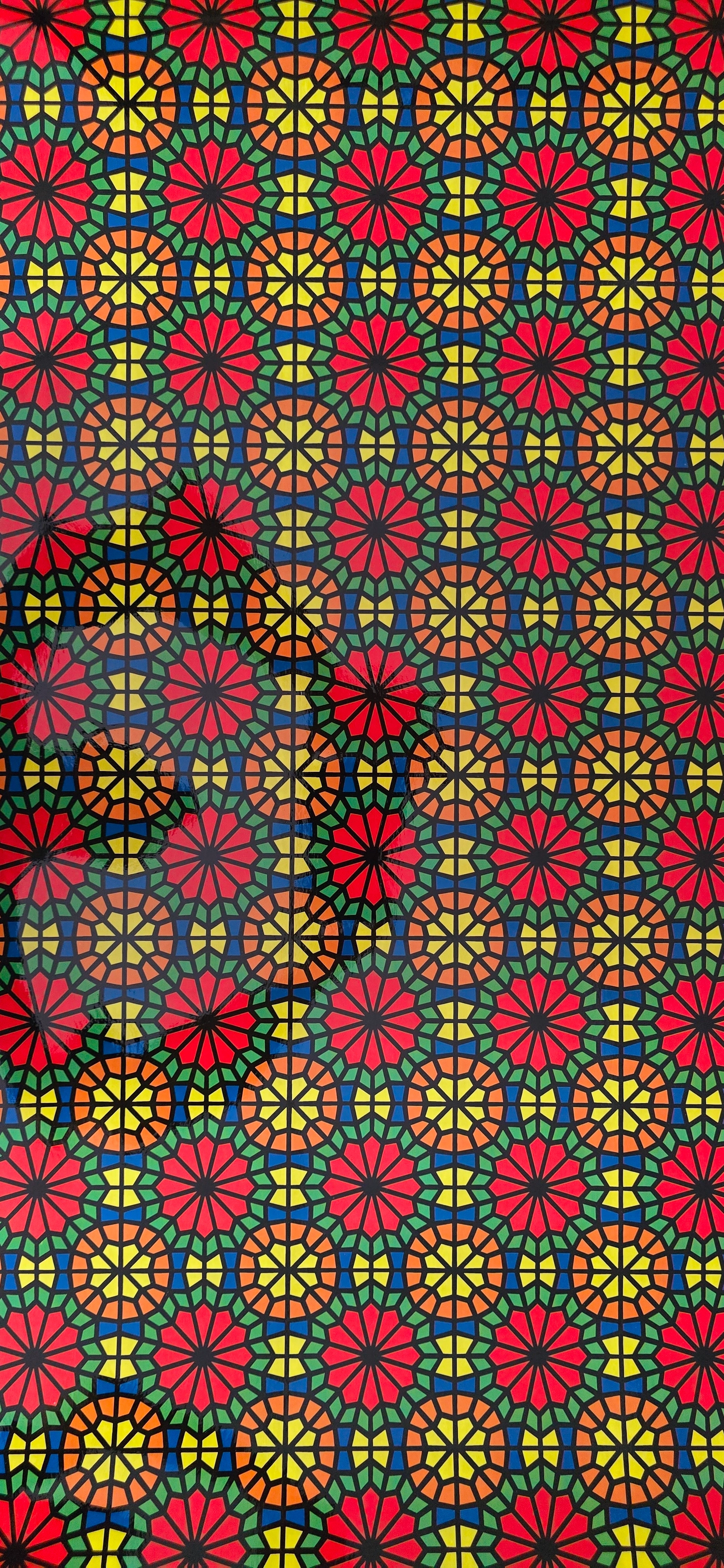 شیشه ماتکن سنتی رنگی